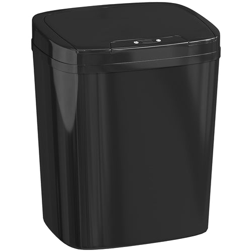 15L Sensor Bin, Automatic Touchless Kitchen Bin, Easy Clean, Battery Operated For Home Office, Bedroom, Bathroom, Black-My Home Valley