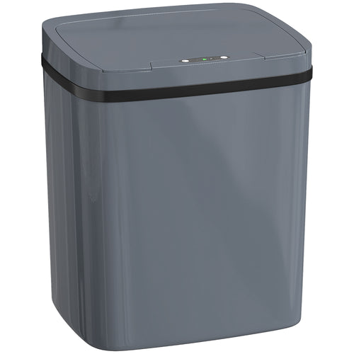 15L Sensor Bin, Automatic Touchless Kitchen Bin, Easy Clean, Battery Operated For Home Office, Bedroom, Bathroom, Grey-My Home Valley